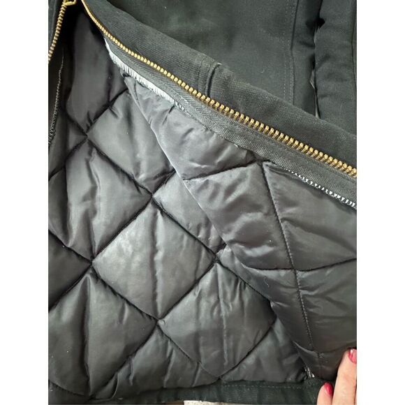 Carhartt Men Quilted Leg Lined Warm Bib Overalls Black Biberalls 40 x 29 - Picture 10 of 15